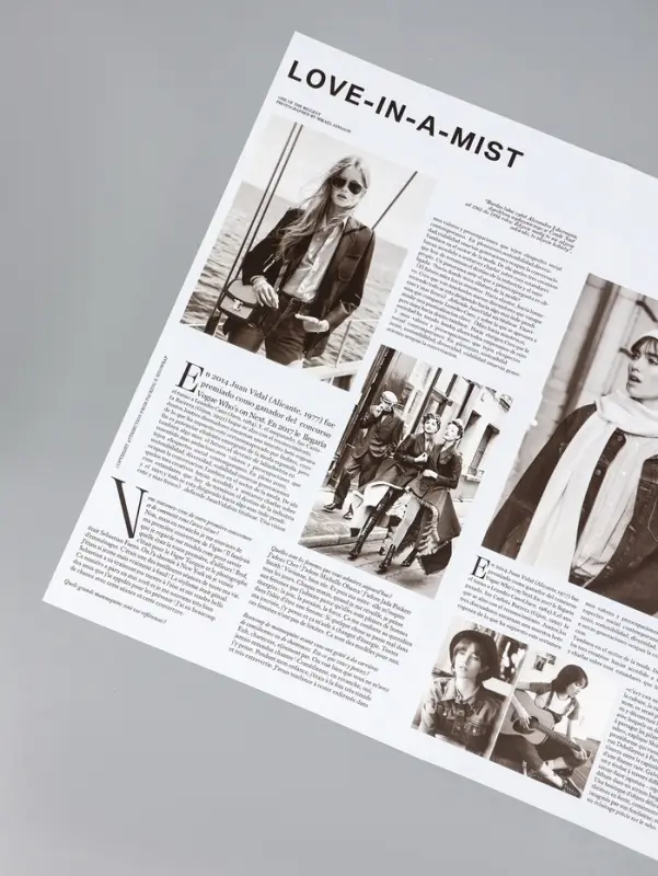 Пленка флористическая &laquo;Газета моды&raquo; 65 мкм, св. голубая, 50&times;57&plusmn;1 см