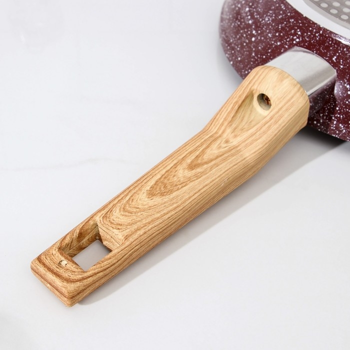 Сковорода кованая Natural. Brown, d=22 см, ручка soft-touch, антипригарное покрытие, индукция, цвет коричневый Сковорода кованая Natural. Brown, d=22 см, ручка soft-touch, антипригарное покрытие, индукция, цвет коричневый