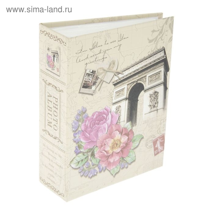 Фотоальбом на 100 фото 10х15 см Фотоальбом на 100 фото 10х15 см "Ретро. Цветы" МИКС 16,5х12,5х4,5 см