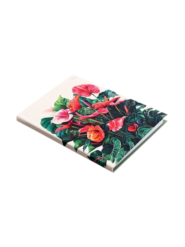 Блокнот А6, 64 листа в клетку &laquo;Цветы&raquo;, твёрдая обложка, глянцевая ламинация