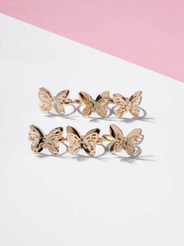 Кольцо &laquo;Выбражулька. Бабочка ажурная&raquo;, цвет золото, безразмерное