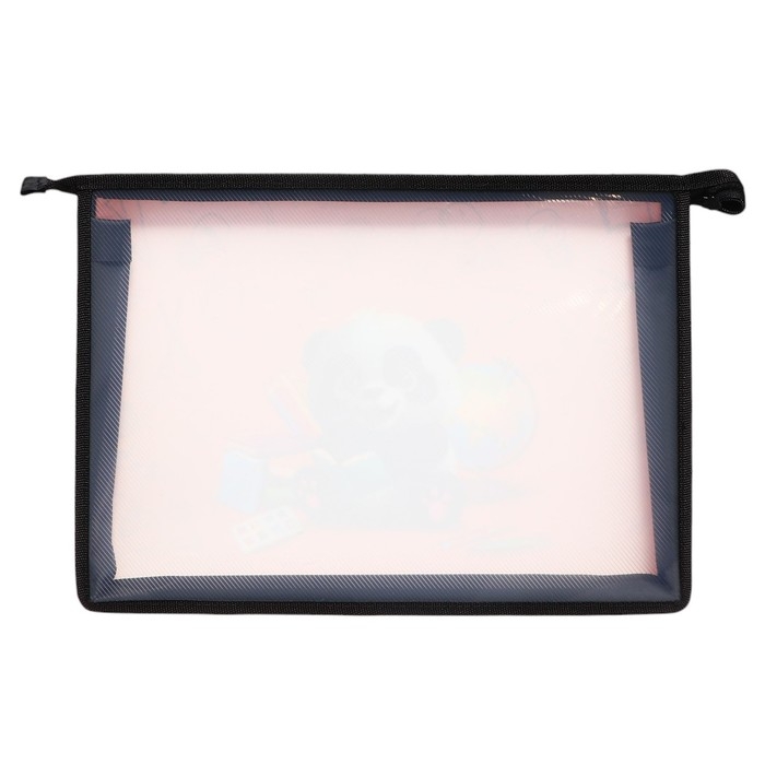 Папка для тетрадей А4, 325 х 230 х 55 мм, молния сверху, пластиковая, ПМ-А4-29 Calligrata Папка для тетрадей А4, 325 х 230 х 55 мм, молния сверху, пластиковая, ПМ-А4-29 Calligrata "Панда"