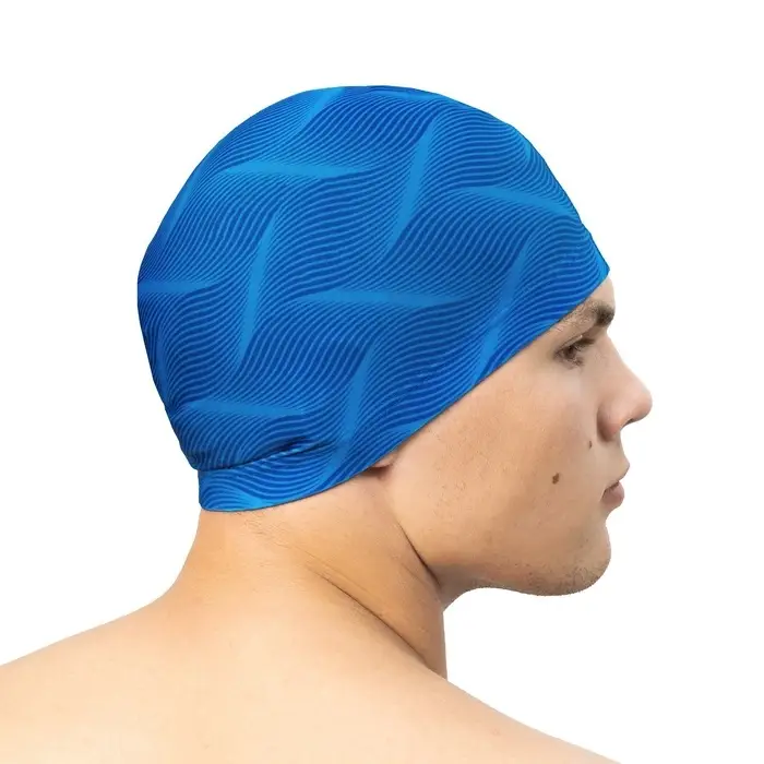 Шапочка для плавания мужская ONLYTOP Swim, тканевая, обхват 54-60 см