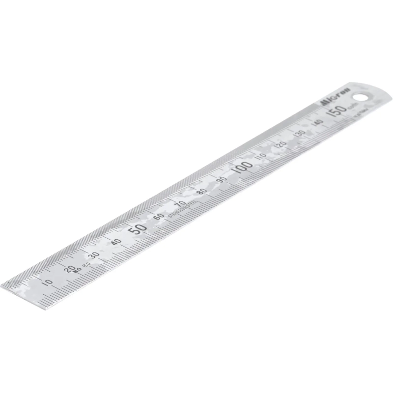 Линейка  измерительная 150х19 мм металлическая Micron 42158
