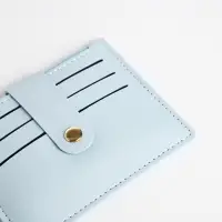 Картхолдер с монетницей на молнии, цвет голубой