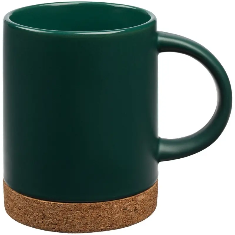 Кружка с пробковой подставкой Corky, зеленая Кружка с пробковой подставкой Corky, зеленая