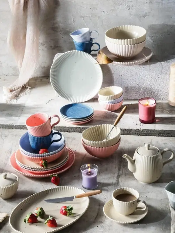 Тарелки Доляна &laquo;Коралл&raquo;, d=25.9 см, набор 2 шт., фарфор, бежевые