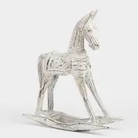 Сувенир интерьерный &laquo;Лошадка-качалка&raquo;, 27&times;7.5&times;32 см, дерево, белый антик