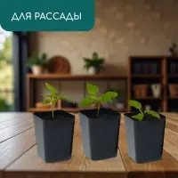 Горшок для рассады, 800 мл, 9&times;9&times;12.5 см, пластик, МИКС, Greengo
