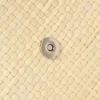 Сумка плетёная на застёжке из пандана, 41&times;16&times;50 см, бежево-коричневая