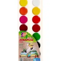 Акварель &laquo;Луч. ZOO&raquo;, 16 цветов, без кисти