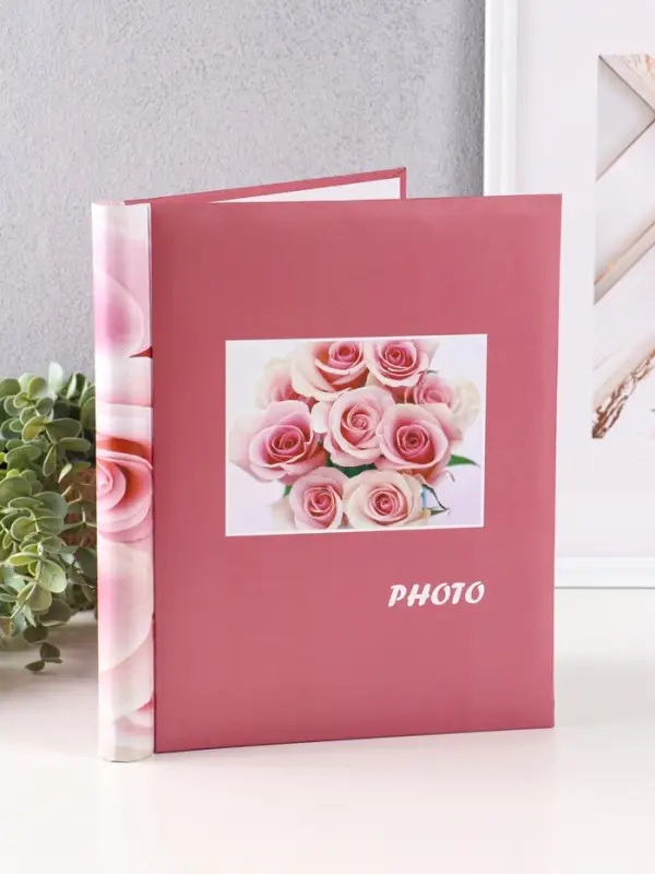 Фотоальбом 10 магнитных листов Фотоальбом 10 магнитных листов "Нежные розы" 23X28см, пер-т внутр.спираль