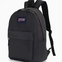 Рюкзак школьный на молнии, с карманом, размер 30&times;14&times;41 см, чёрный