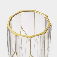 Ваза &laquo;Ронья&raquo; 23&times;11.5 см, стекло, прозрачно-золотая