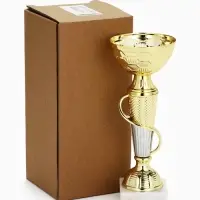Кубок 193F, наградная фигура, золото, подставка мрамор, 18&times;7&times;7 см
