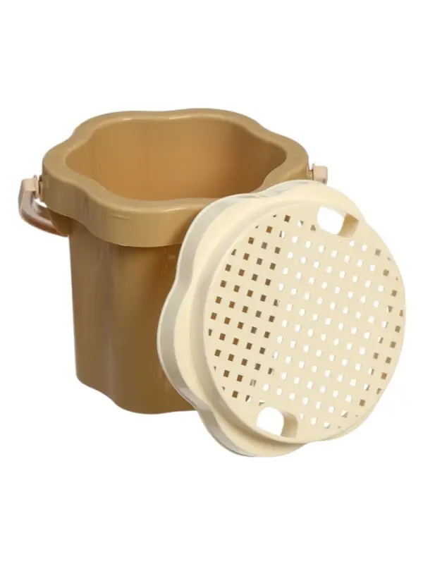 Песочный набор № 174 "Зефир", ведро-цветок 0,3 л, сито, грабли, совок, 2 формочки 01874