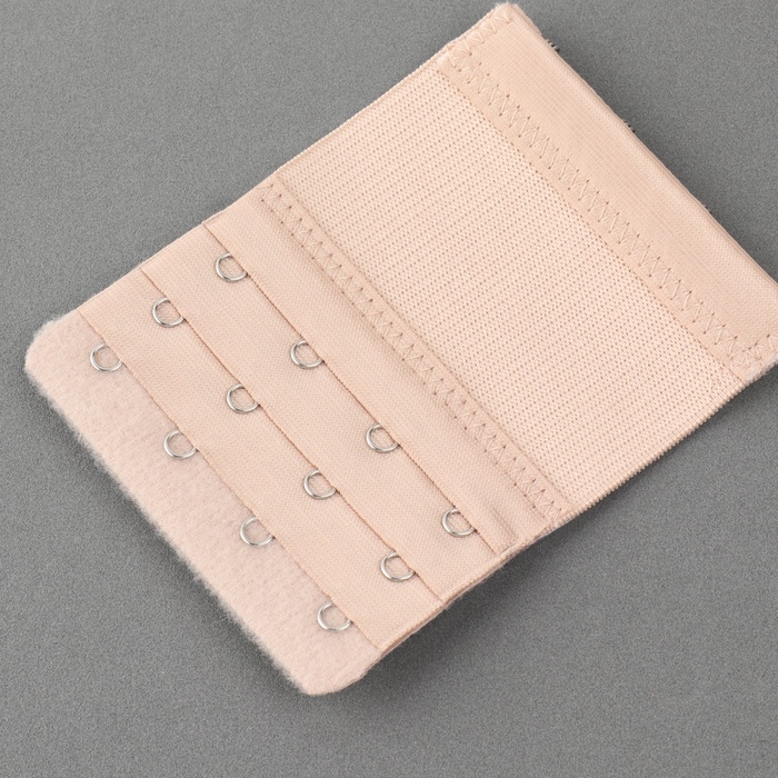 Застёжка-удлинитель для бюстгальтера, 3 ряда, 4 крючка, 7,5 × 10 см, 3 шт, цвет белый/бежевый/чёрный Застёжка-удлинитель для бюстгальтера, 3 ряда, 4 крючка, 7,5 × 10 см, 3 шт, цвет белый/бежевый/чёрный