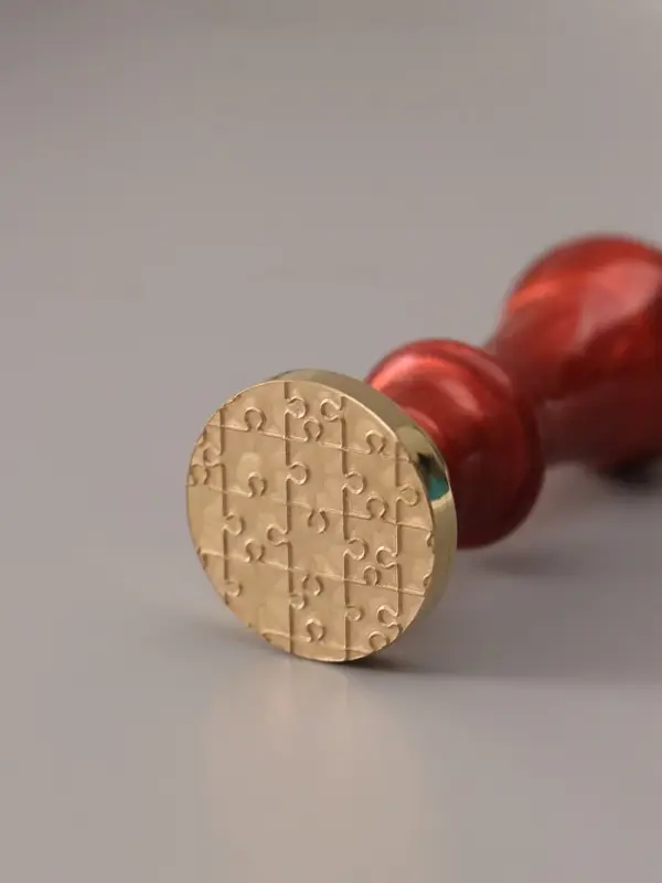 Печать для сургуча с пластиковой ручкой &laquo;Пазл&raquo;, 6.3&times;2.5&times;2.5 см