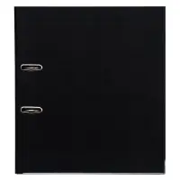 Папка-регистратор А4, 75 мм, Lamark, ПВХ, двухстороннее покрытие, металлическая окантовка, карман на корешок, собранная, черный/черный Папка-регистратор А4, 75 мм, Lamark, ПВХ, двухстороннее покрытие, металлическая окантовка, карман на корешок, собранная, черный/черный