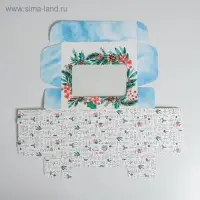 Коробка для эклеров с вкладышами - 5 шт «Let it Snow», 25,2 х 15 х 7 см
