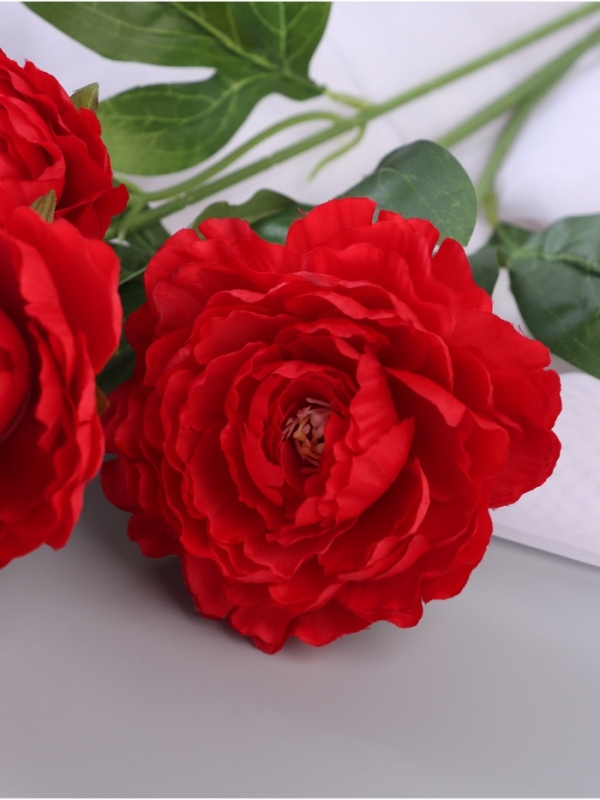 Цветы искусственные "Пион галант колор" 74х10 см, красный
