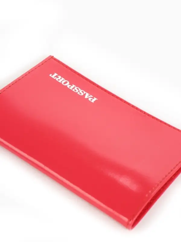 Обложка для паспорта, натуральная кожа, тиснение, розовая