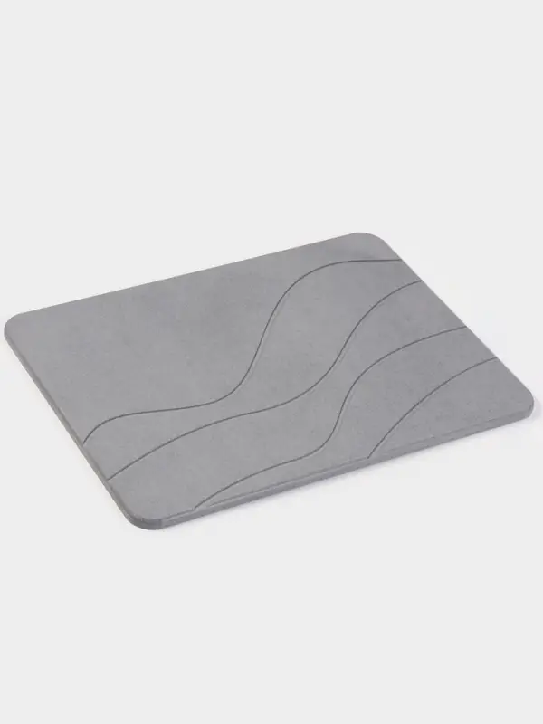Коврик для сушки посуды диатомитовый, 40&times;30 см, серый