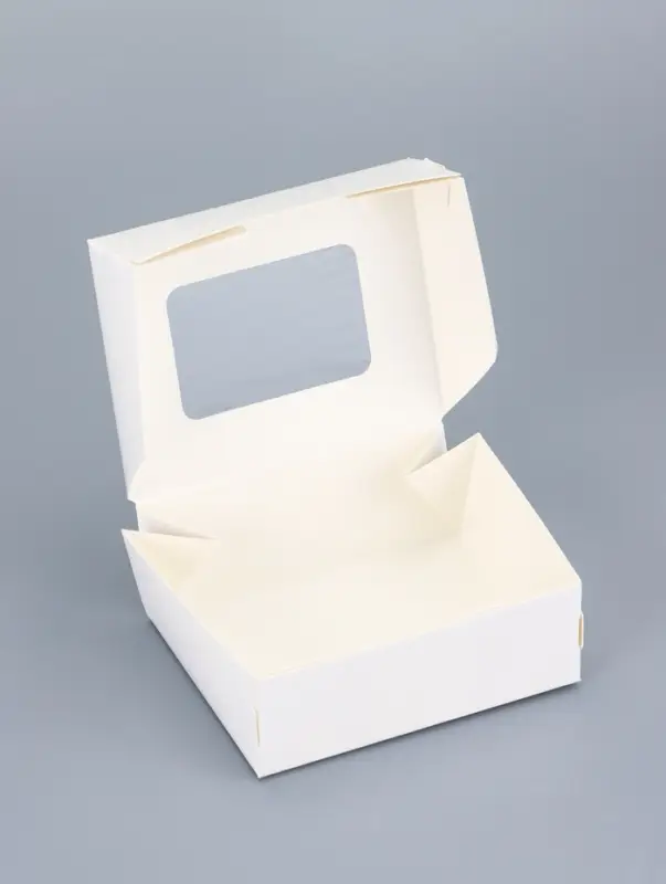 Контейнер навынос, с окном, белый, 10&times;8&times;3.5 см