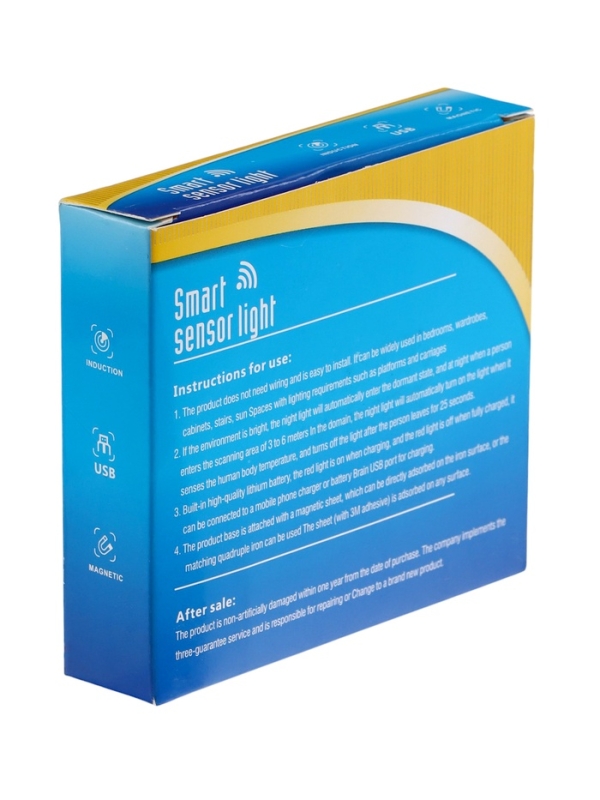 Светильник мебельный светодиодный с датчиком движения, 8LED, 2Вт, от аккум. батареи., 6500К 106984 Светильник мебельный светодиодный с датчиком движения, 8LED, 2Вт, от аккум. батареи., 6500К 106984