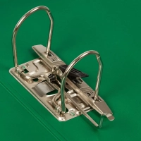 Папка-регистратор Комус Стандарт 75мм&nbsp; зеленая, ПБП2, карм.кор., мет.уг