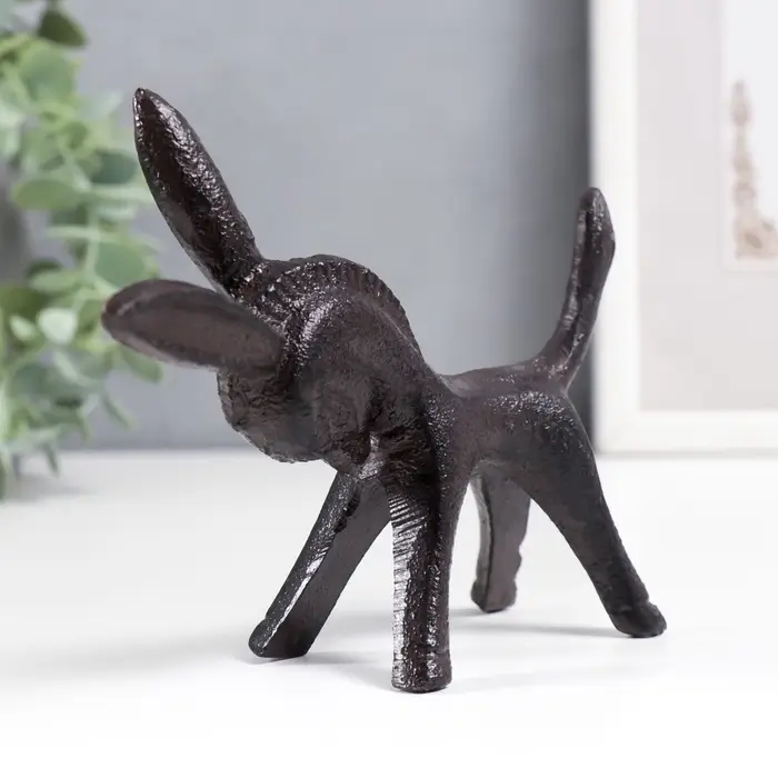 Фигурка чугун, подставка для колец &laquo;Ослик&raquo;, 10&times;4&times;12.5 см