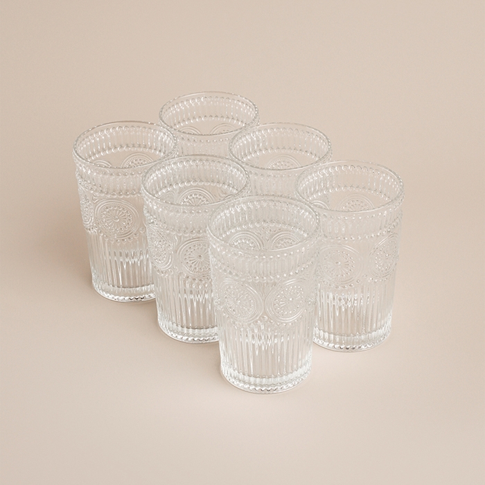 Набор стаканов стеклянный SL Home &laquo;Ларго&raquo;, 400 мл, 8&times;13 см, цвет прозрачный