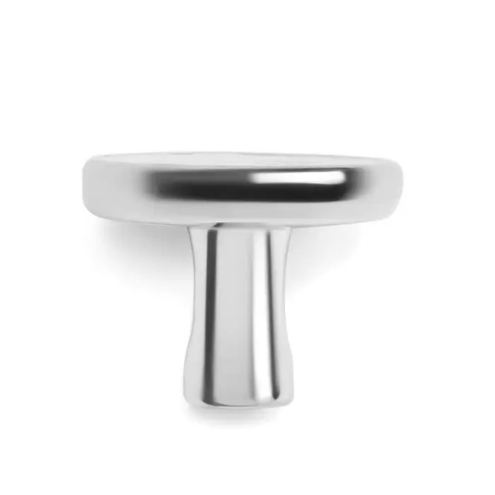 Ручка-кнопка CAPPIO РК103, d=33 мм, пластик, цвет хром