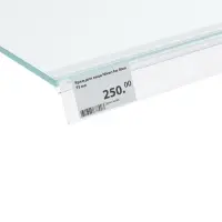 Ценникодержатель для крепления на стеклянные полки, 100&times;4&times;3.9 см, прозрачный