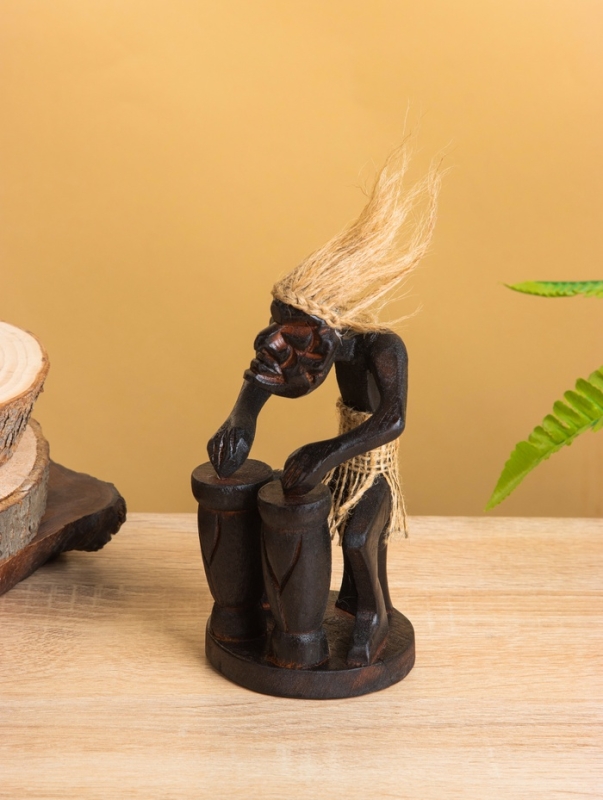 Сувенир «Абориген барабанщик», 7×7×15 см, дерево Сувенир «Абориген барабанщик», 7×7×15 см, дерево