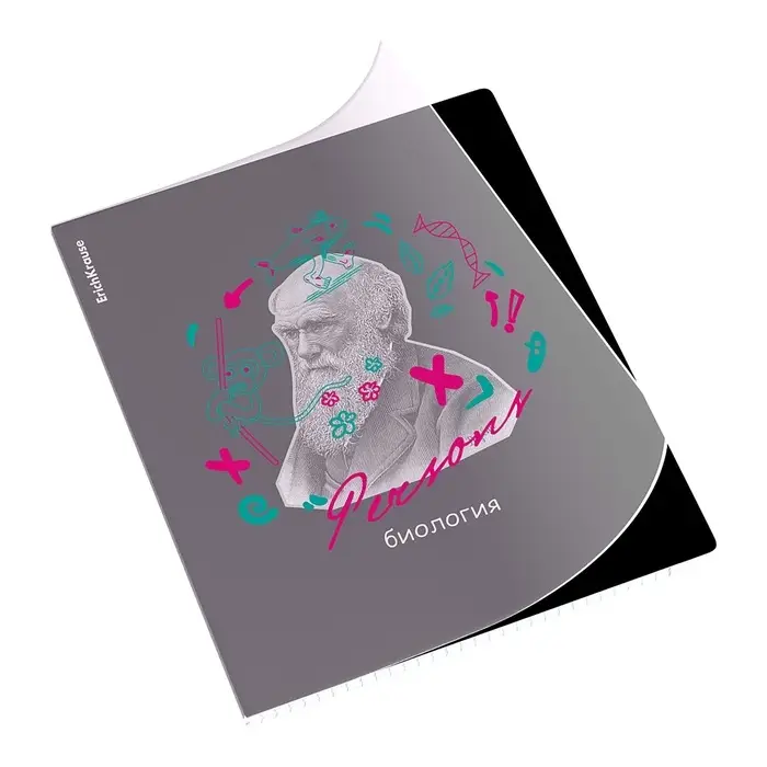 Предметная тетрадь по биологии ErichKrause. Persons, 48 листов, клетка, со справочным материалом, пластиковая обложка