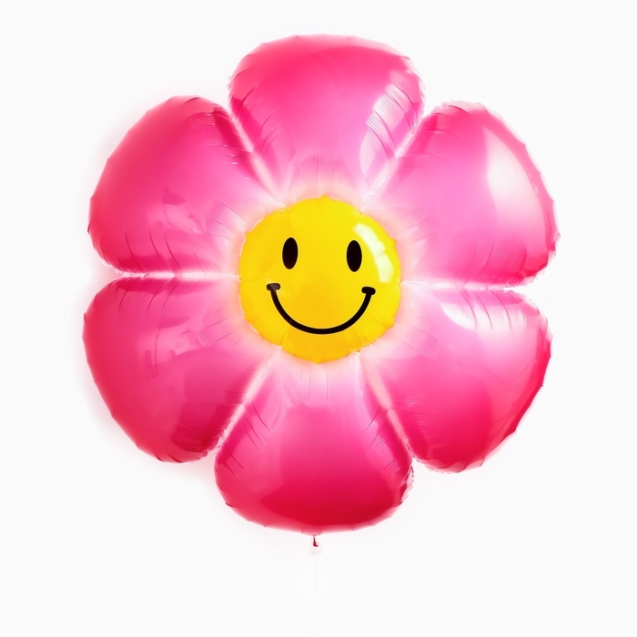 Шар полимерный 38 Шар полимерный 38" «Ромашка градиент», розовый