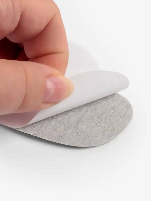 Набор заплаток для ремонта подпяточников обуви, из кожзама, клеевые, 6 шт., серый