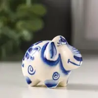 Фигурка фарфор &laquo;Боря барашек&raquo;, 4 см, гжель
