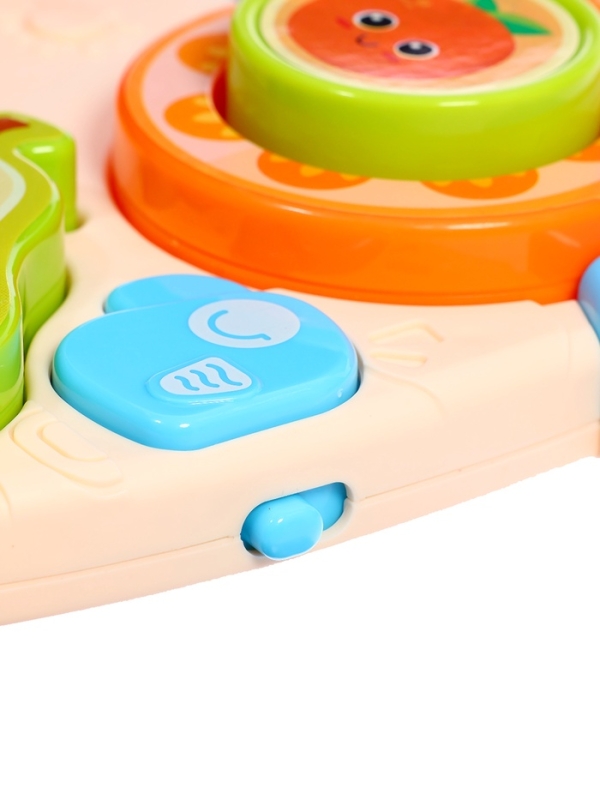 ЗАБИЯКА Музыкальная игрушка  ЗАБИЯКА Музыкальная игрушка "Бизидоска" SL-07255 фрукты, звук, свет,цвет МИКС