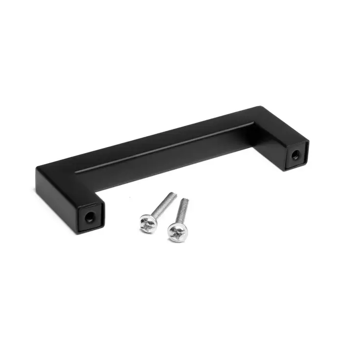 Ручка-скоба CAPPIO SQUARE RSC008, нержавеющая сталь, м/о 95 мм, чёрная, 4 шт.