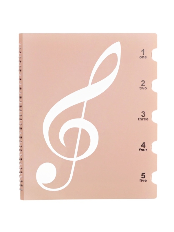 Нотная папка - 10 файлов 20 листов розовая Нотная папка - 10 файлов 20 листов розовая