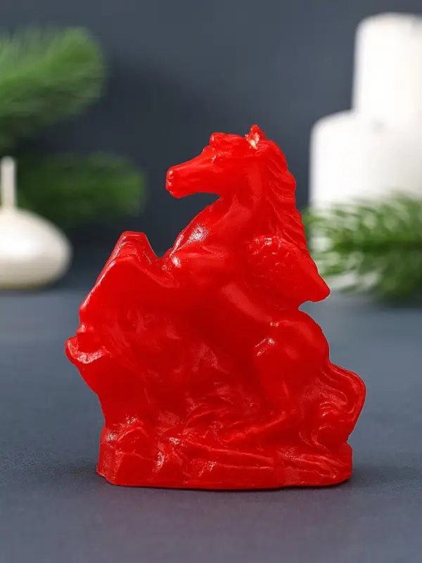 Свеча декоративная &laquo;Лошадка-Пегас&raquo; 3.5&times;6.5&times;8 см, красный