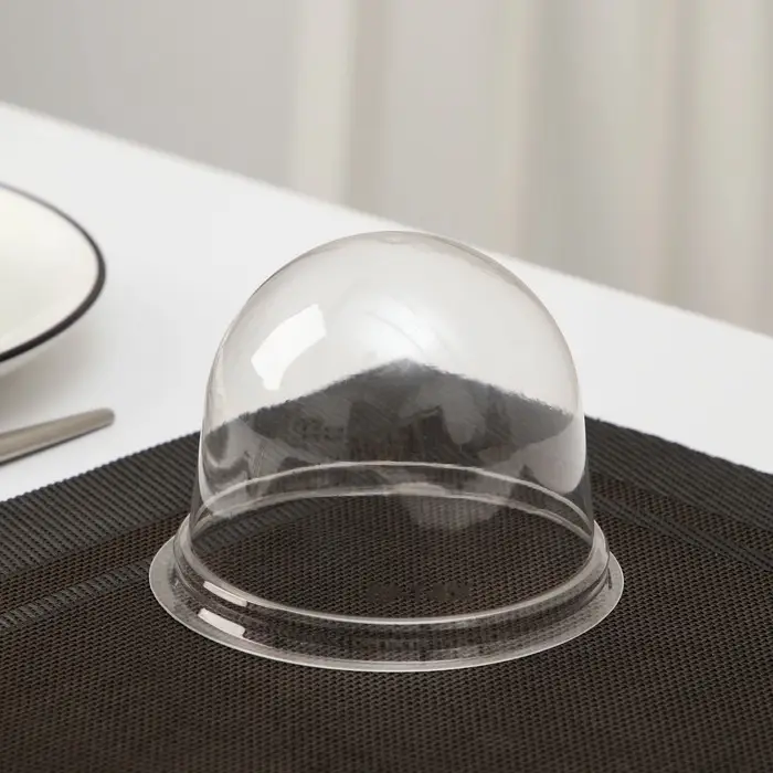 Крышка - купол одноразовый к контейнеру ПР-Т-85К, пластик, круглый, 11×8.2 см, прозрачный