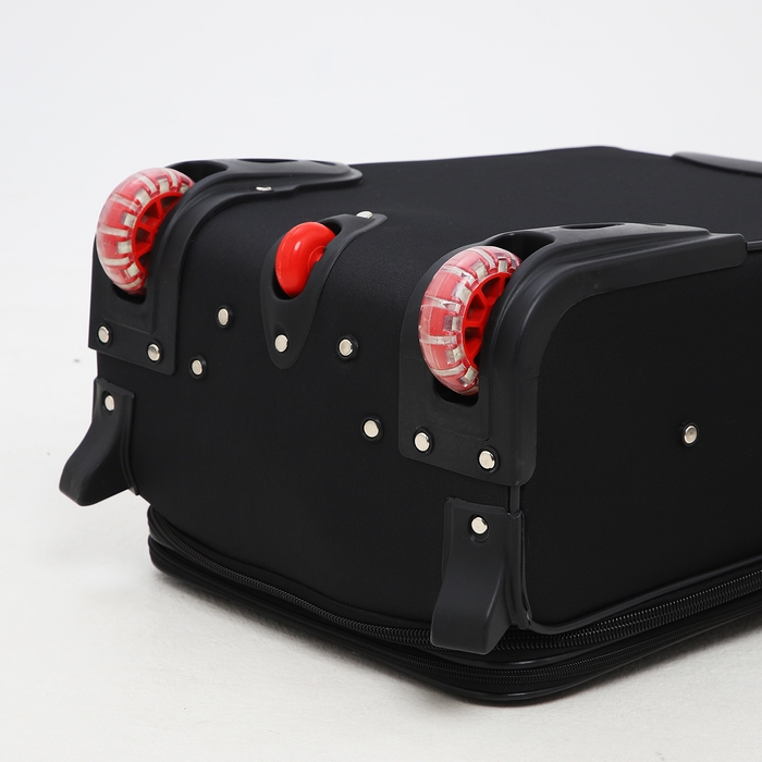 Чемодан малый 33 л (S), отдел на молнии, с расширением, кодовый замок, 3 колеса, 2 наружных кармана, цвет чёрный Чемодан малый 33 л (S), отдел на молнии, с расширением, кодовый замок, 3 колеса, 2 наружных кармана, цвет чёрный