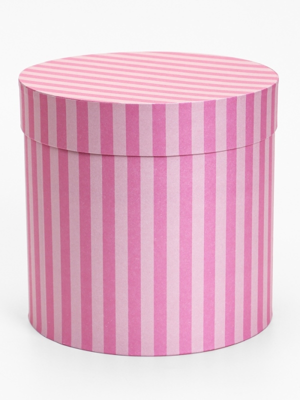 Шляпная коробка, полосы , 20 х 20 см