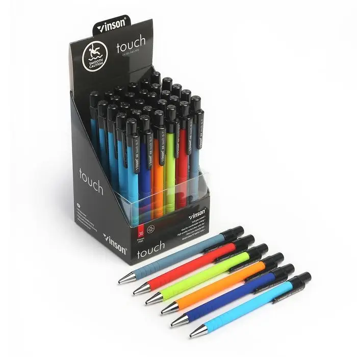 Ручка шариковая, автоматическая Vinson 0.7 мм, корпус прорезиненный, стержень масляный синий, корпус МИКС Ручка шариковая, автоматическая Vinson 0.7 мм, корпус прорезиненный, стержень масляный синий, корпус МИКС