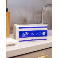 Салфетки бумажные Luscan 2сл 24х24см белые 250шт/уп