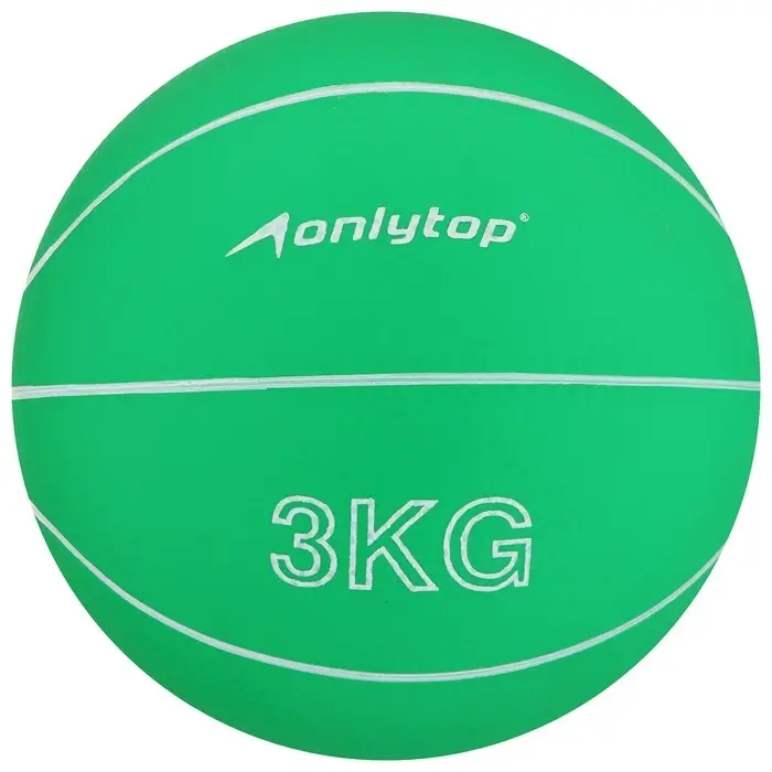 Медицинбол ONLYTOP, 3 кг, цвет зелёный