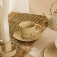 Чайная пара SL Home &laquo;Виенто&raquo;, чашка 250 мл, блюдце d=15 см, керамика, бежевая